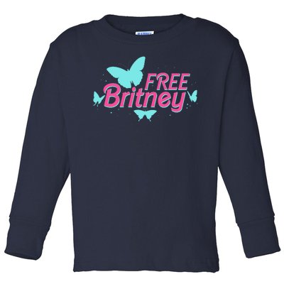 Free Britney Meme Butterflies Toddler Long Sleeve Shirt