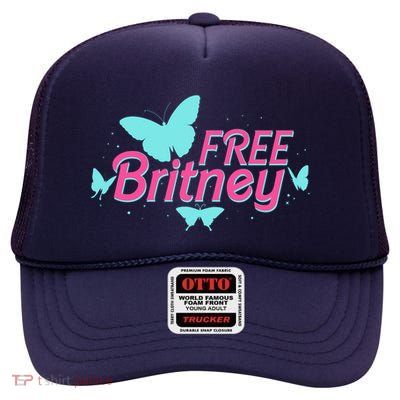 Free Britney Meme Butterflies High Crown Mesh Back Trucker Hat