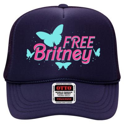 Free Britney Meme Butterflies High Crown Mesh Back Trucker Hat