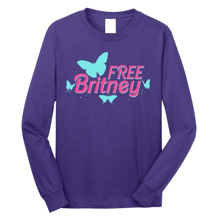 Free Britney Meme Butterflies Long Sleeve Shirt