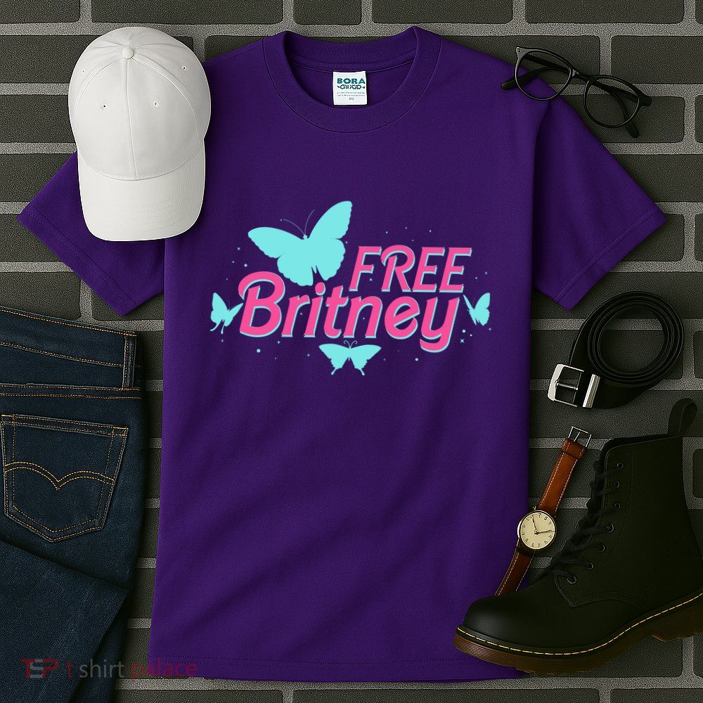 Free Britney Meme Butterflies Tall T-Shirt