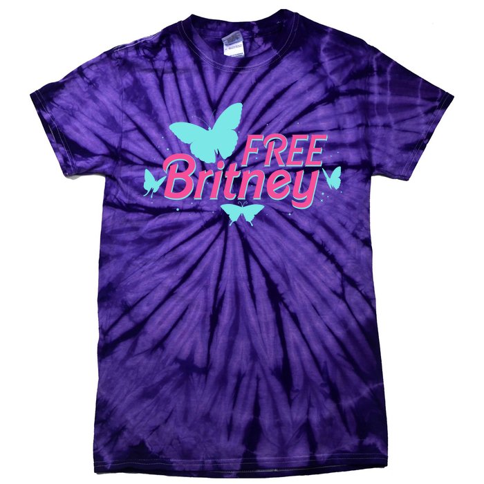 Free Britney Meme Butterflies Tie-Dye T-Shirt