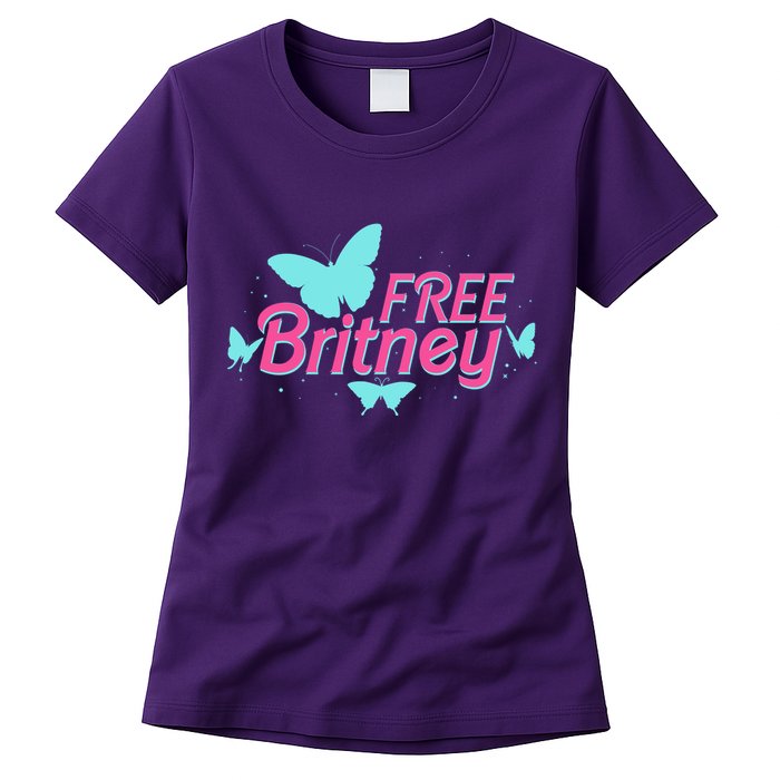Free Britney Meme Butterflies Womens T-Shirt