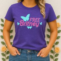 Free Britney Meme Butterflies Womens T-Shirt