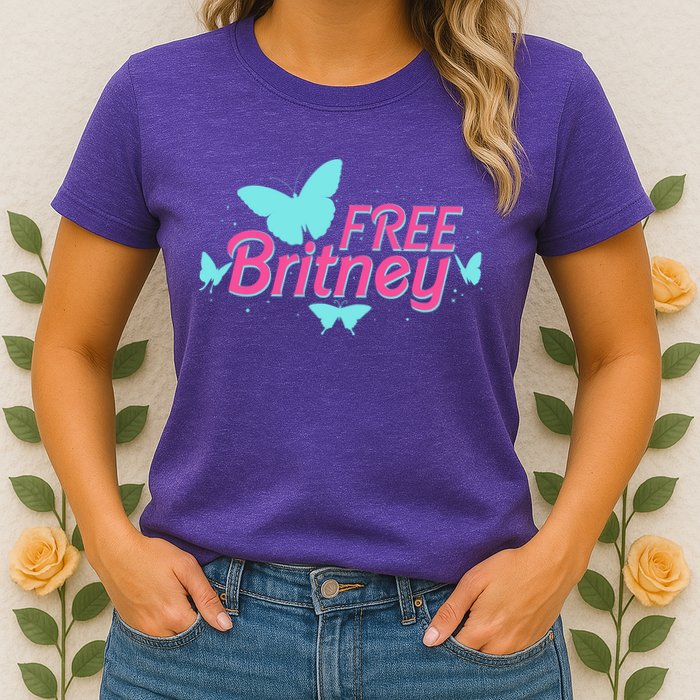 Free Britney Meme Butterflies Womens T-Shirt