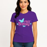 Free Britney Meme Butterflies Womens T-Shirt