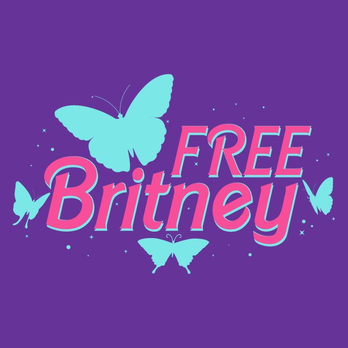 Free Britney Meme Butterflies Womens T-Shirt