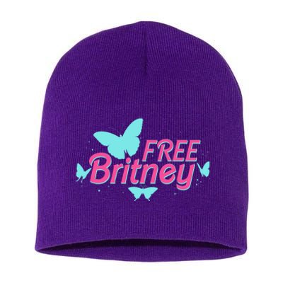 Free Britney Meme Butterflies Short Acrylic Beanie