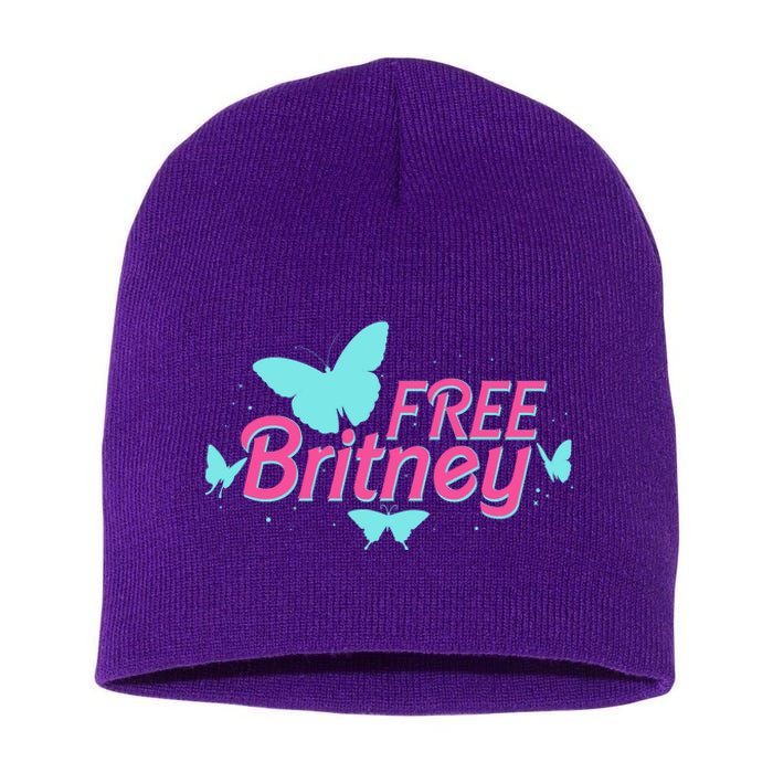 Free Britney Meme Butterflies Short Acrylic Beanie