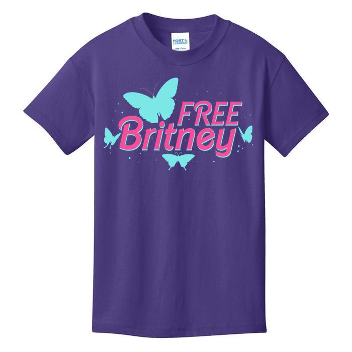 Free Britney Meme Butterflies Kids T-Shirt