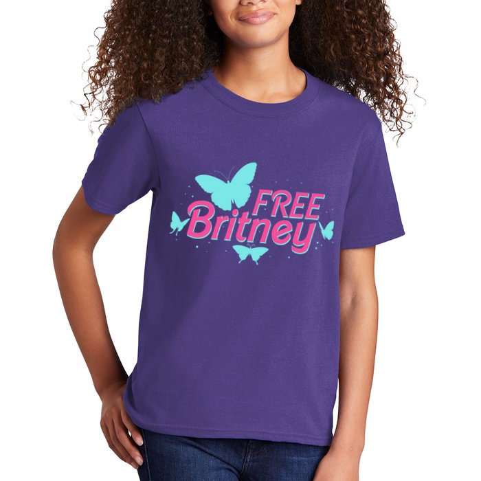 Free Britney Meme Butterflies Kids T-Shirt