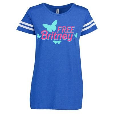 Free Britney Meme Butterflies Enza Ladies Jersey Football T-Shirt