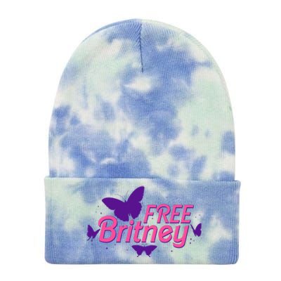 Free Britney Meme Butterflies Tie Dye 12in Knit Beanie