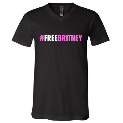 Free Britney Meme Fight For Britney V-Neck T-Shirt