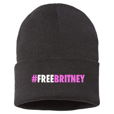 Free Britney Meme Fight For Britney Sustainable Knit Beanie