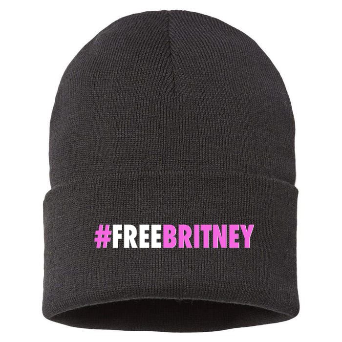 Free Britney Meme Fight For Britney Sustainable Knit Beanie