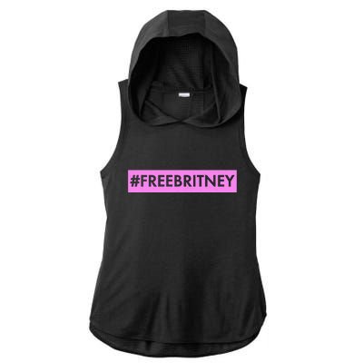 Free Britney Meme Movement Ladies PosiCharge Tri-Blend Wicking Draft Hoodie Tank