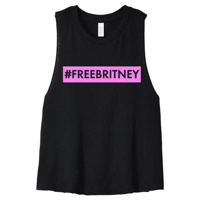 Free Britney Meme Movement Women's Racerback Cropped Tank