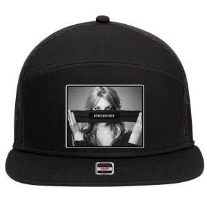 Free Britney Photo Support 7 Panel Mesh Trucker Snapback Hat