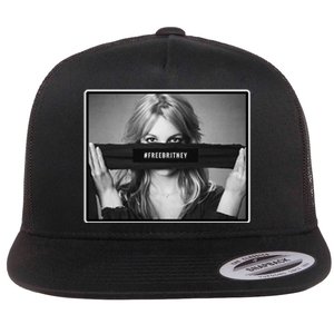 Free Britney Photo Support Flat Bill Trucker Hat