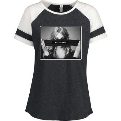 Free Britney Photo Support Enza Ladies Jersey Colorblock Tee