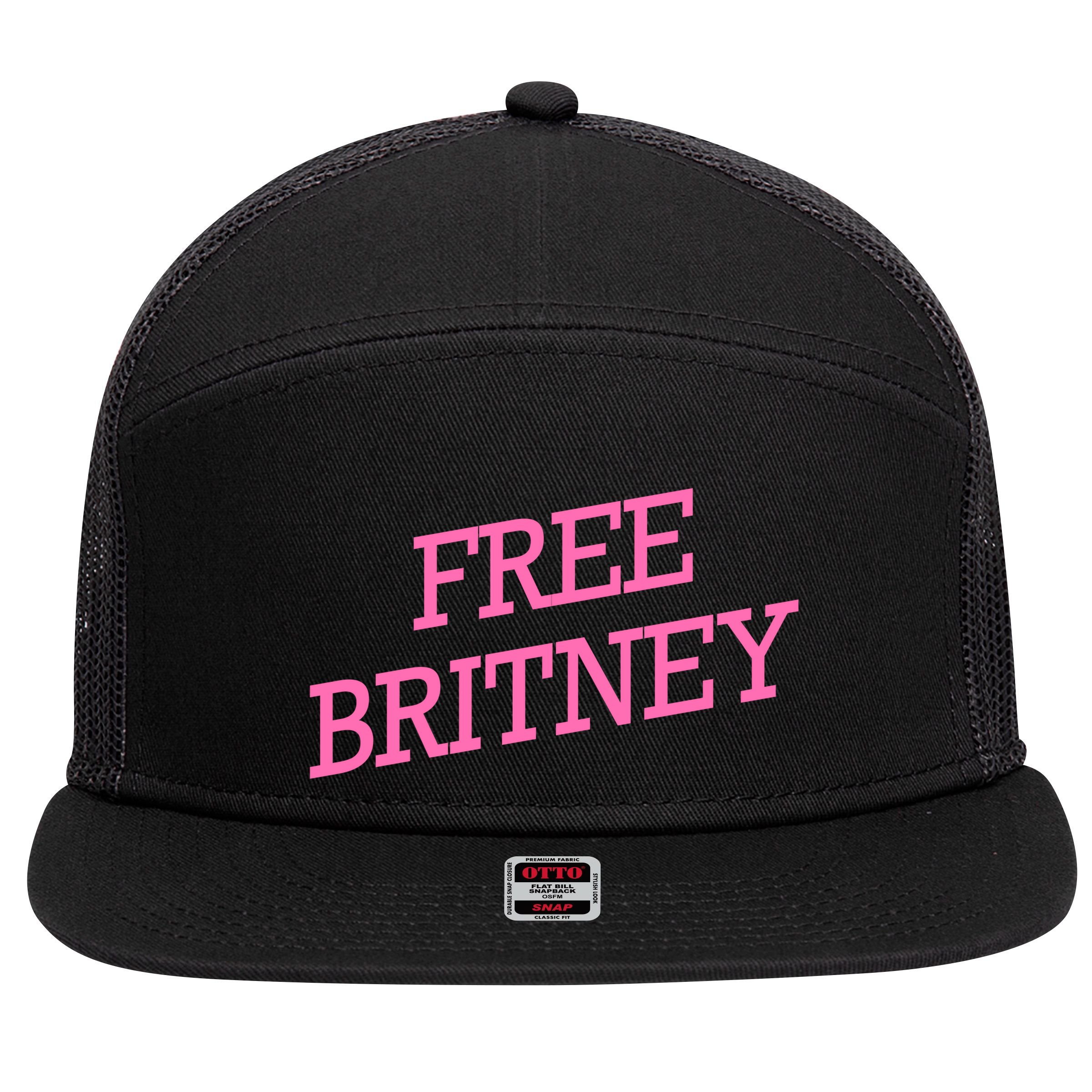 Free Britney pink 7 Panel Mesh Trucker Snapback Hat