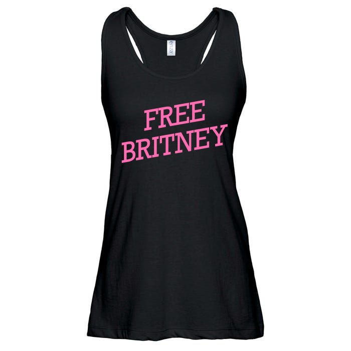 Free Britney pink Ladies Essential Flowy Tank