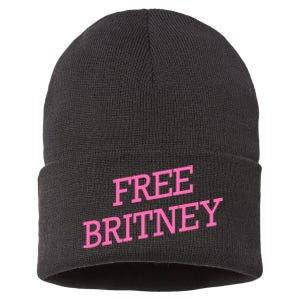 Free Britney pink Sustainable Knit Beanie