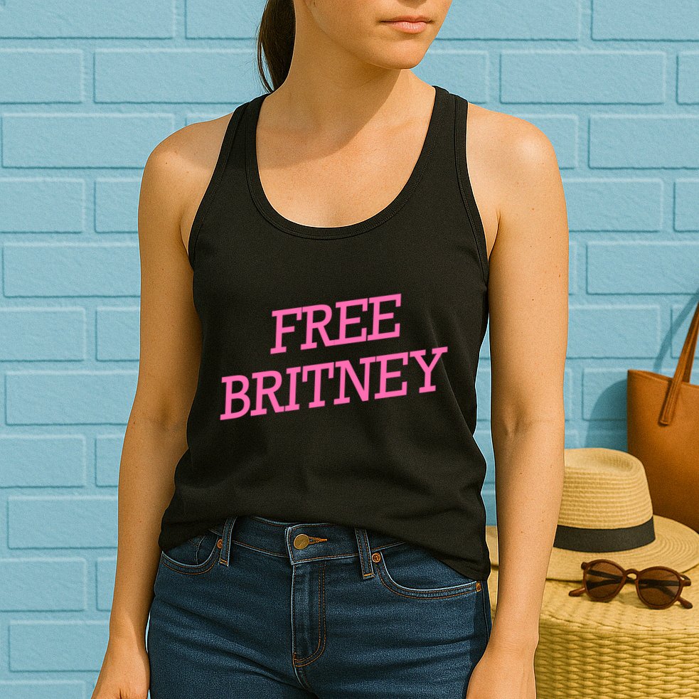 Free Britney pink Womens Tank Top