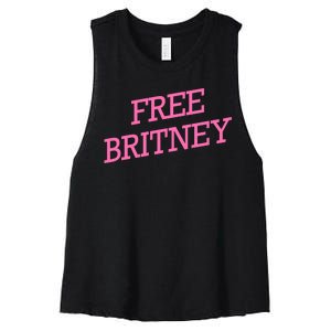 Free Britney pink Women's Racerback Cropped Tank