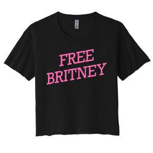 Free Britney pink Women's Crop Top Tee