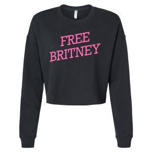 Free Britney pink Cropped Pullover Crew