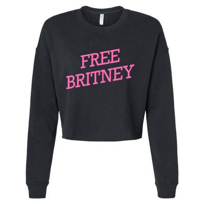 Free Britney pink Cropped Pullover Crew