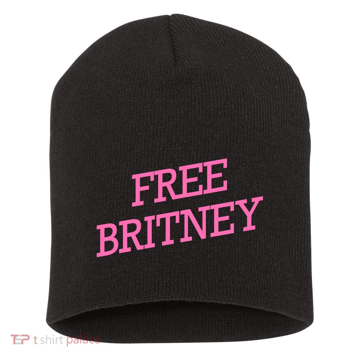 Free Britney pink Short Acrylic Beanie