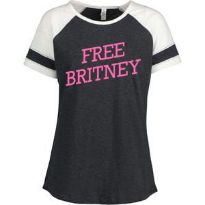 Free Britney pink Enza Ladies Jersey Colorblock Tee