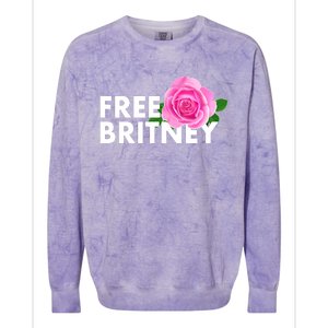 Free Britney Pink Rose Flower Colorblast Crewneck Sweatshirt