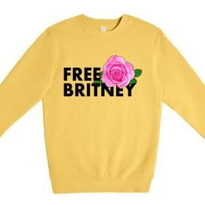 Free Britney Pink Rose Flower Premium Crewneck Sweatshirt