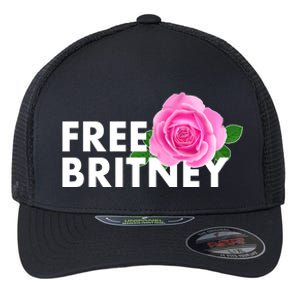 Free Britney Pink Rose Flower Flexfit Unipanel Trucker Cap