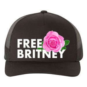 Free Britney Pink Rose Flower Yupoong Adult 5-Panel Trucker Hat