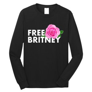 Free Britney Pink Rose Flower Long Sleeve Shirt