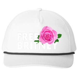 Free Britney Pink Rose Flower Snapback Five-Panel Rope Hat