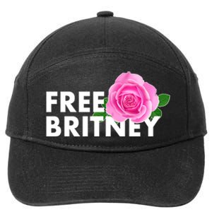 Free Britney Pink Rose Flower 7-Panel Snapback Hat