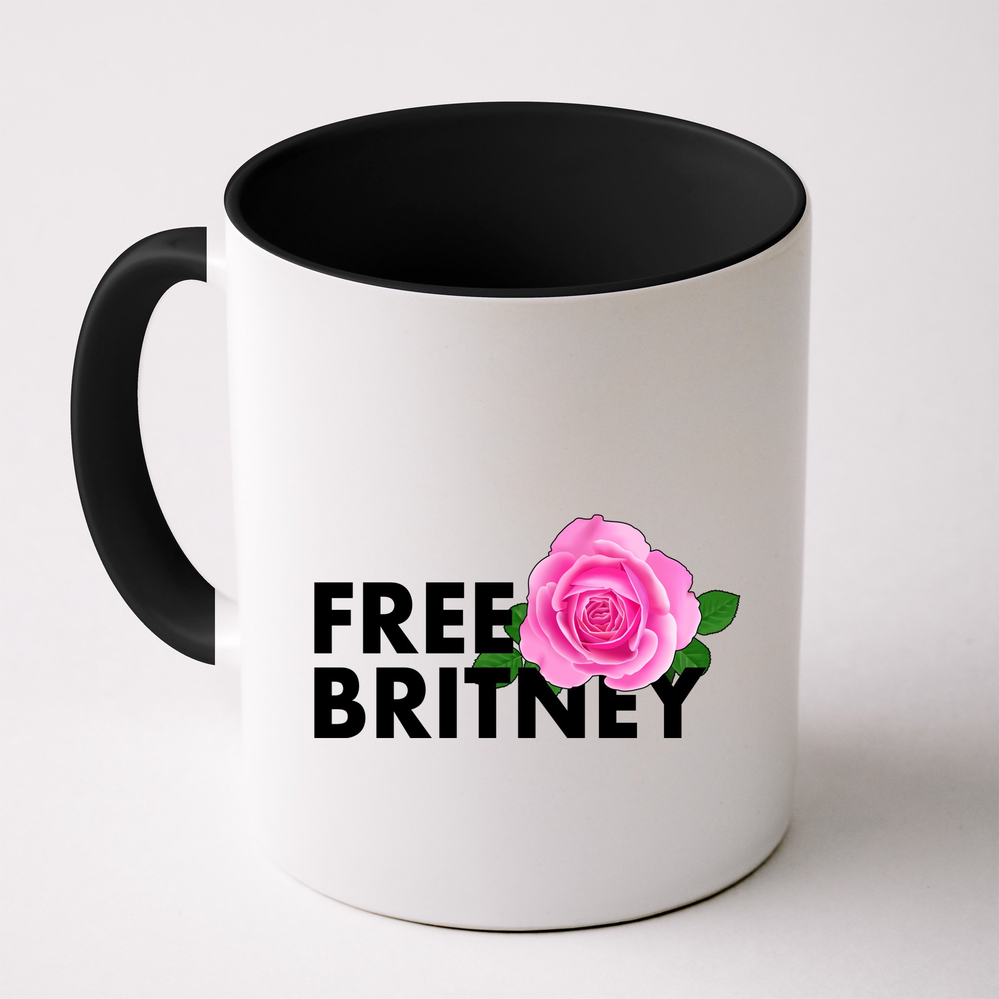 Free Britney Pink Rose Flower Mug