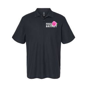 Free Britney Pink Rose Flower Softstyle Adult Sport Polo