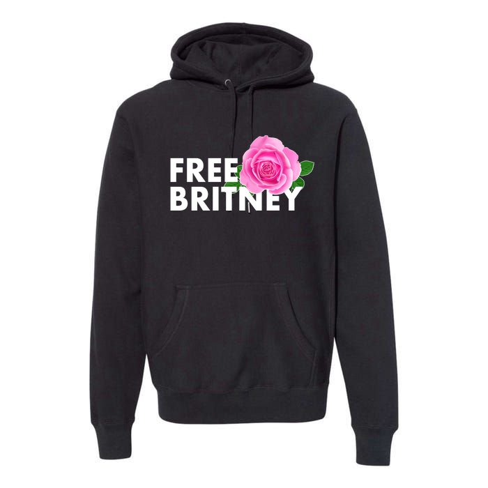 Free Britney Pink Rose Flower Premium Hoodie