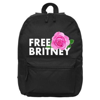 Free Britney Pink Rose Flower 16 in Basic Backpack