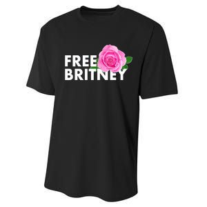 Free Britney Pink Rose Flower Performance Sprint T-Shirt