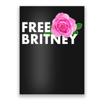 Free Britney Pink Rose Flower Poster