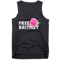 Free Britney Pink Rose Flower Tank Top