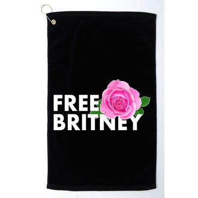 Free Britney Pink Rose Flower Golf Towel